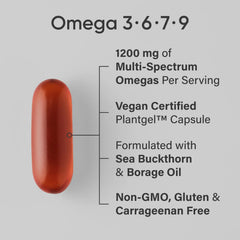 Vegan Omega 3-6-7-9 (90 veggie softgels)